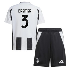 Juventus Gleison Bremer #3 Hemmakläder Barn 2024-25 Kortärmad (+ Korta byxor)